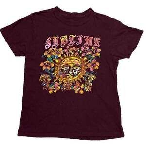 Sublime Sun Floral Graphic T-Shirt Maroon